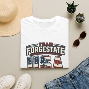 Team ForgeState USA T-Shirt — Patriotic 'Built to Win' Graphic Tee